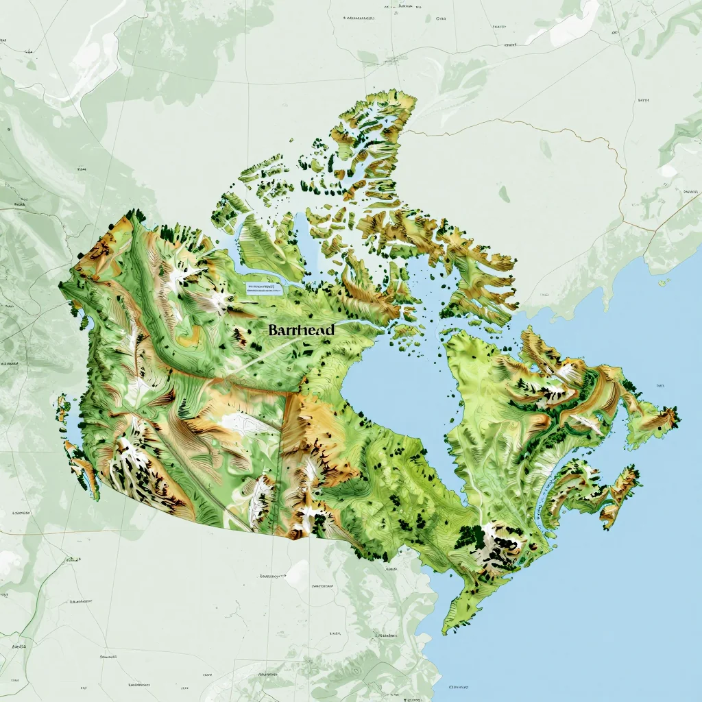 barrhead canada city physical map