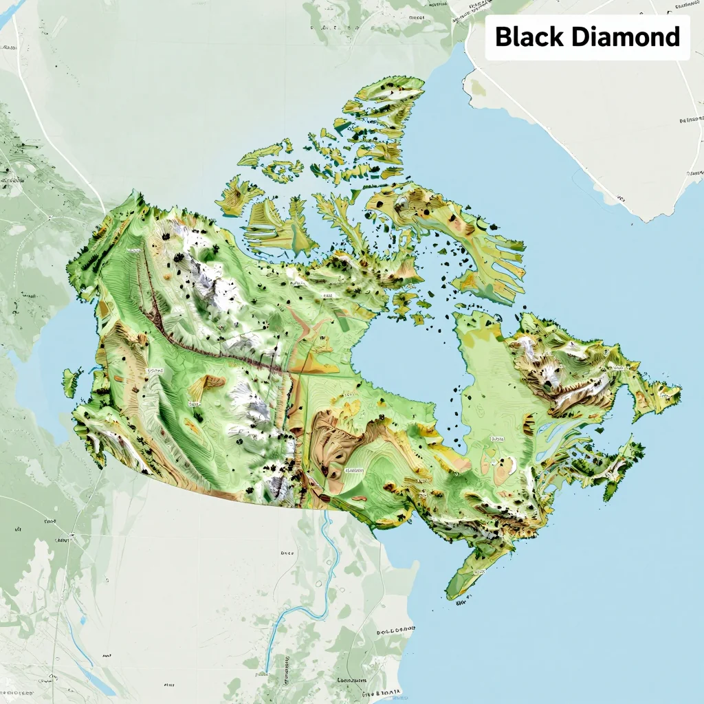black diamond canada city physical map