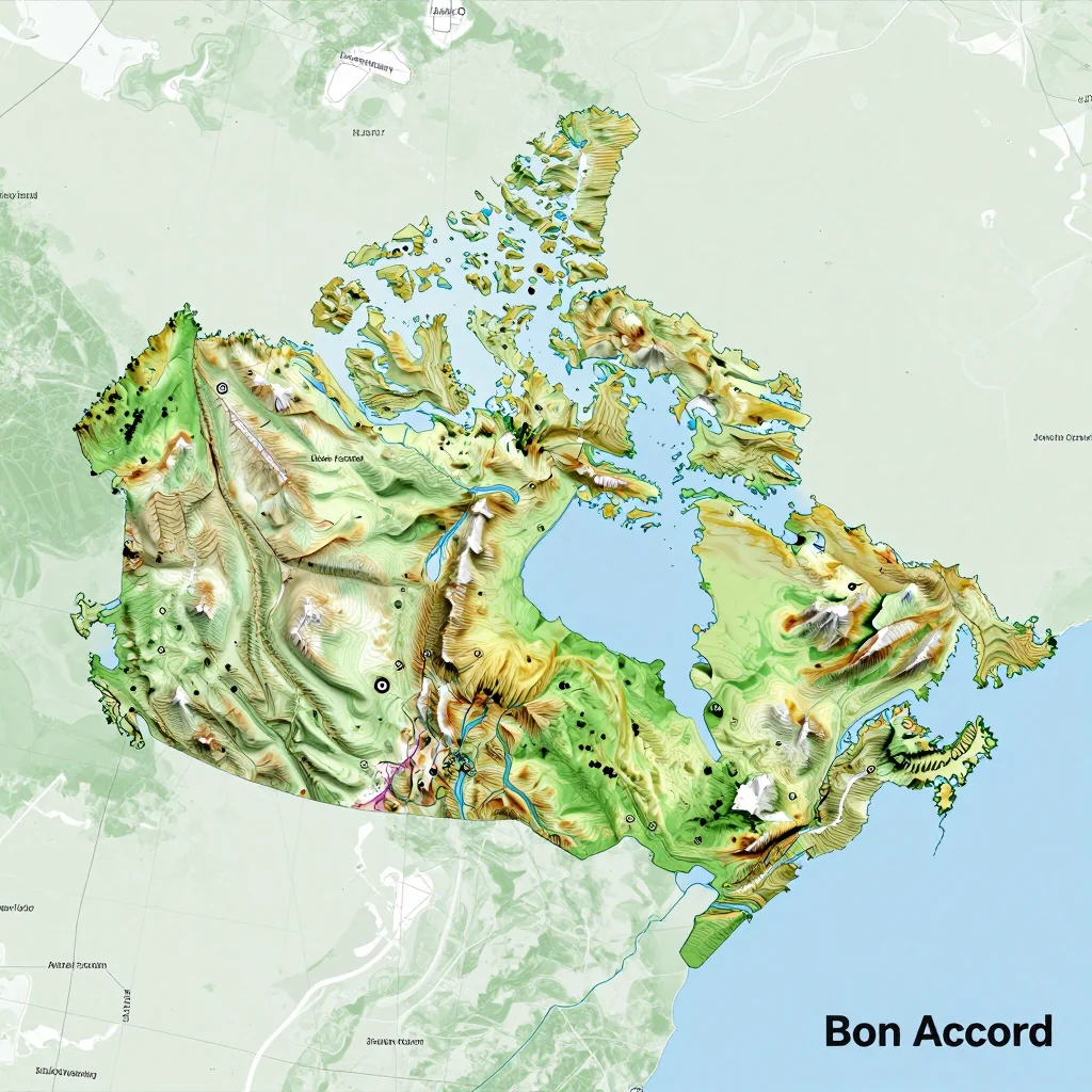 bon accord canada city physical map 1