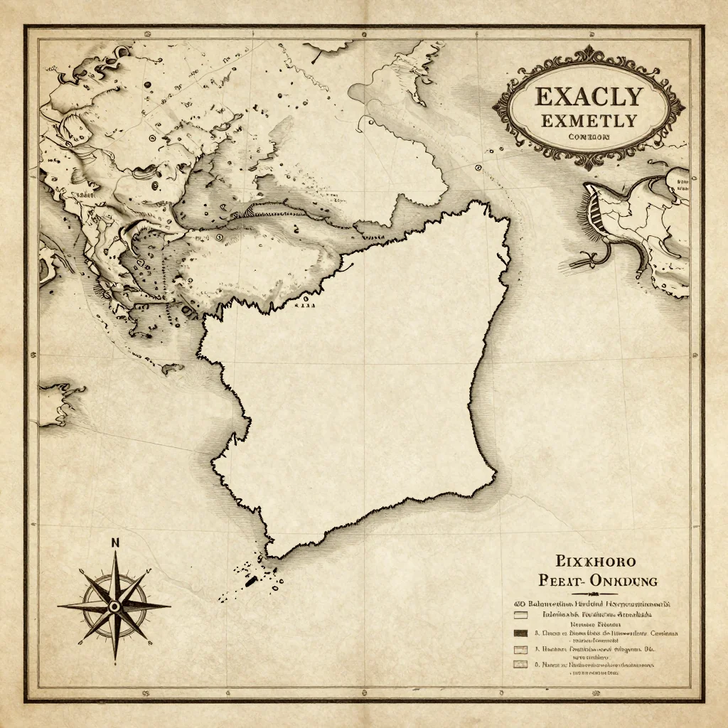 Antique vintage map of Cameroon showing historical cartography style