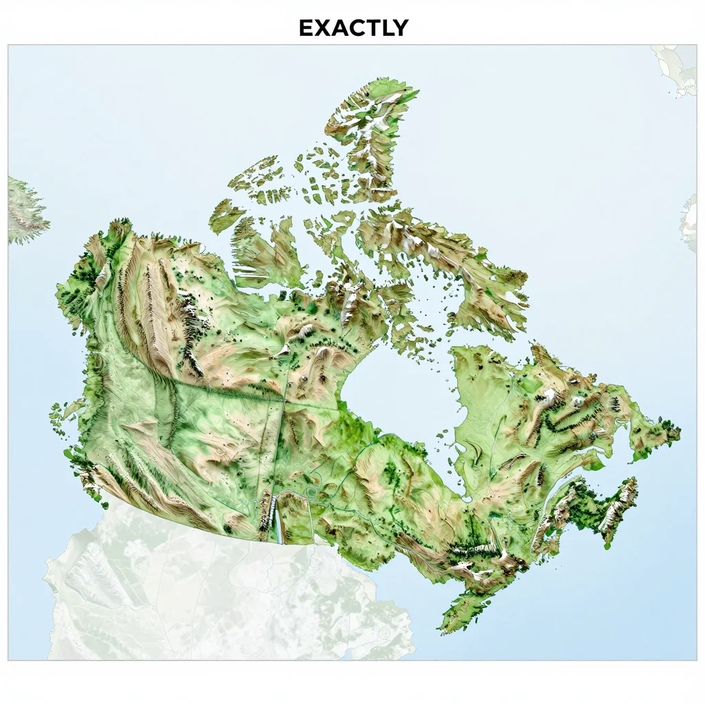 canada country physical map