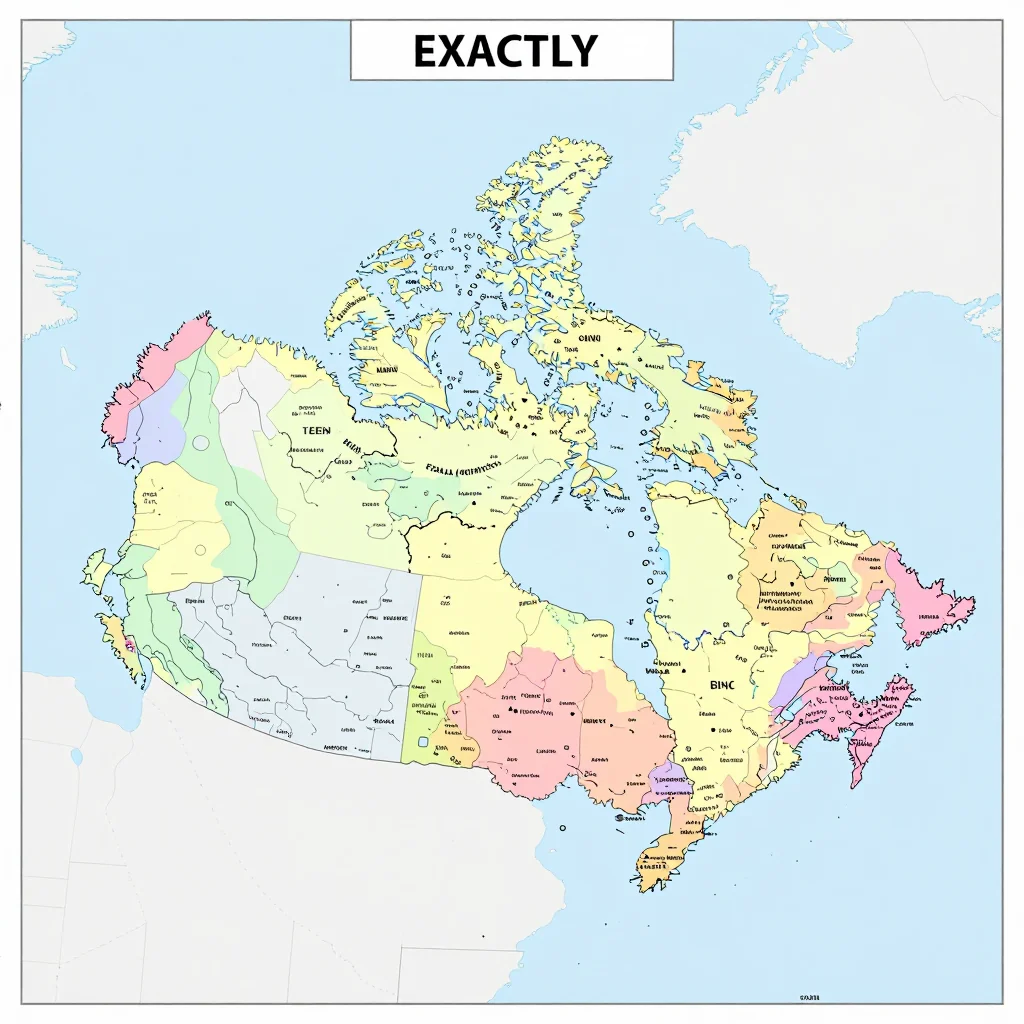 Political map showing borders, administrative divisions, major cities, and capital of Canada