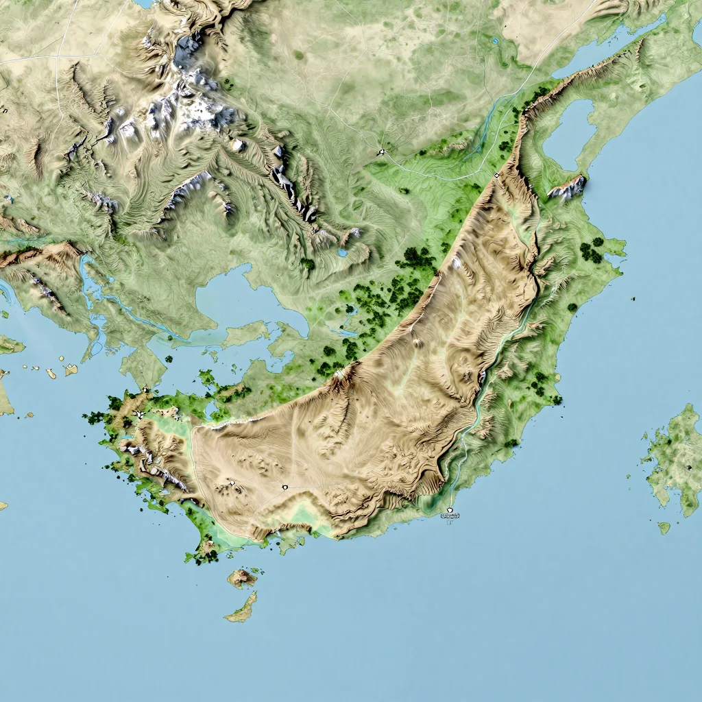 cape verde country physical map 1