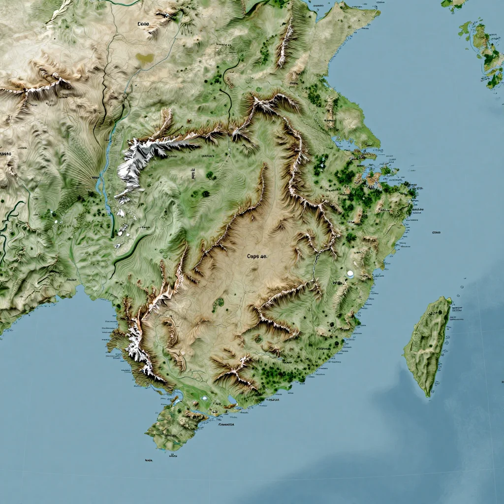 cape verde country physical map