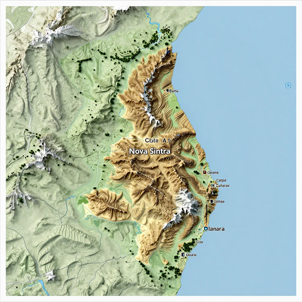 nova sintra cape verde city physical map