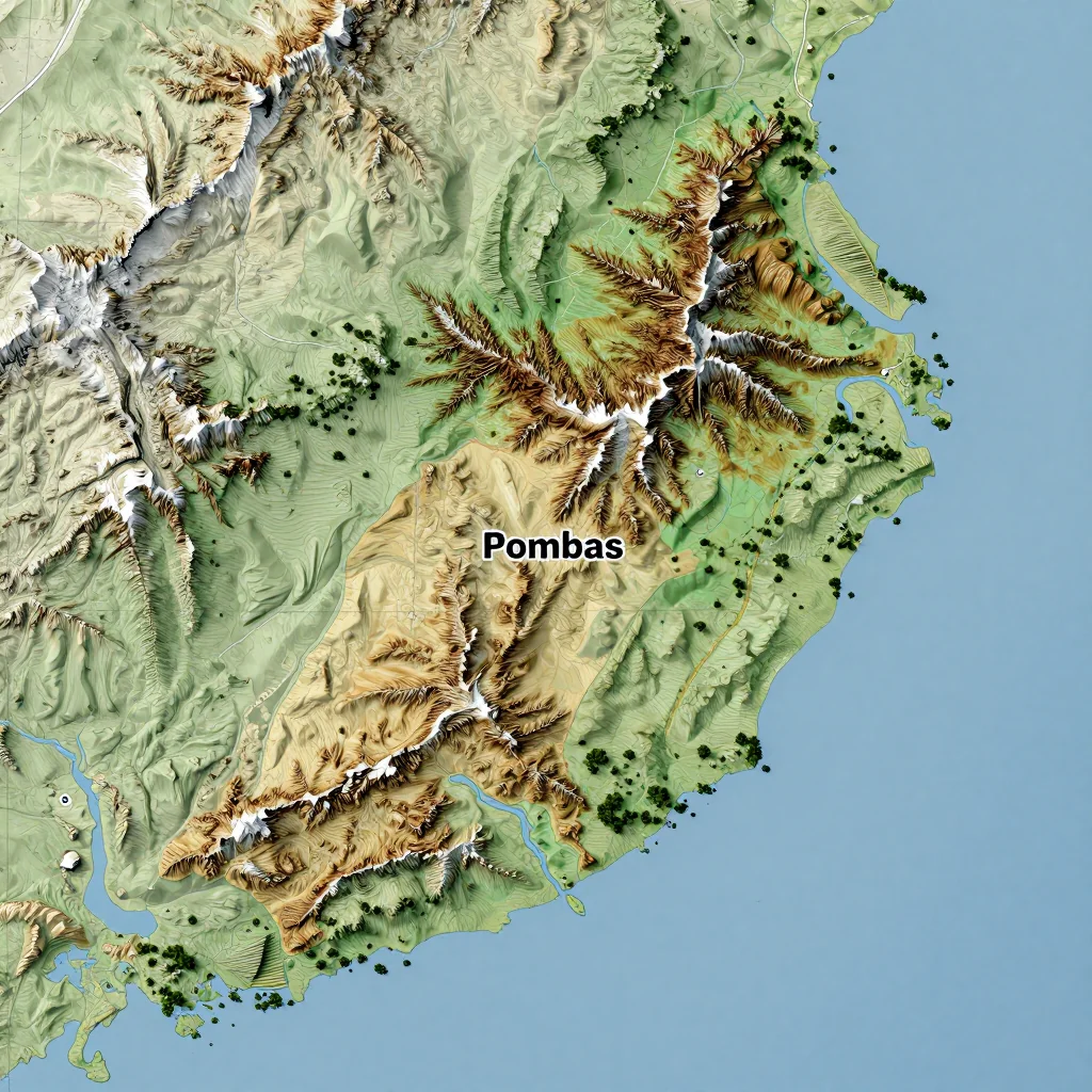 pombas cape verde city physical map 2