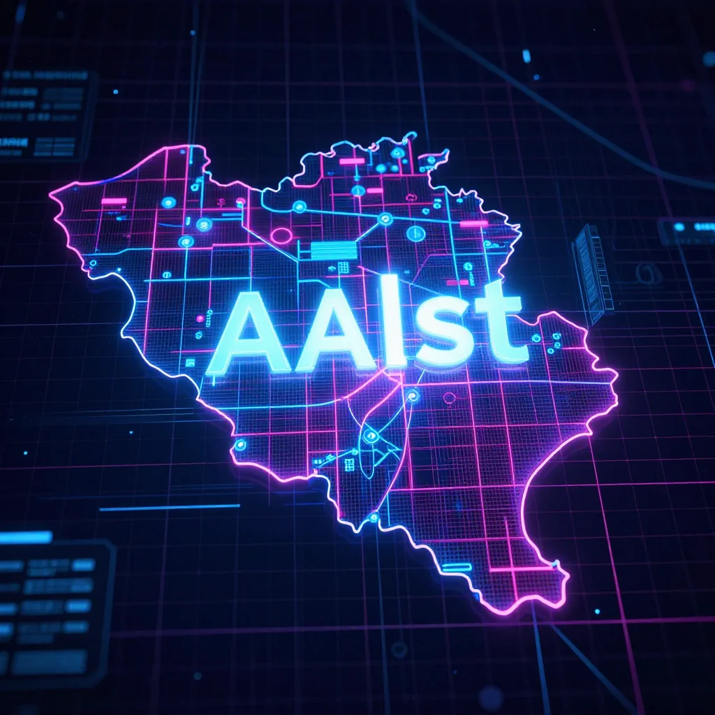 Aalst, Belgium Cyberpunk Map