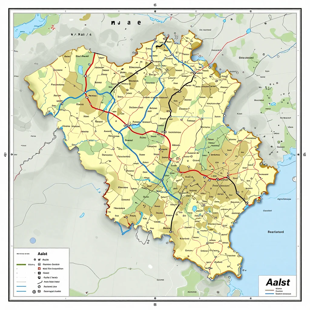 Aalst, Belgium Political Map