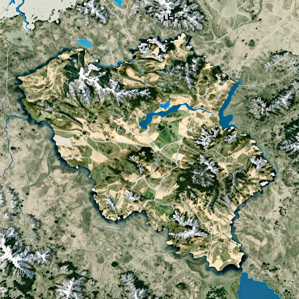 Aalter, Belgium Physical Geography Map