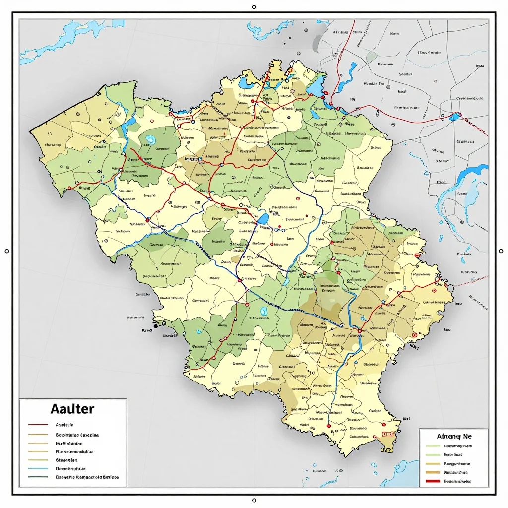 Aalter, Belgium Political Map