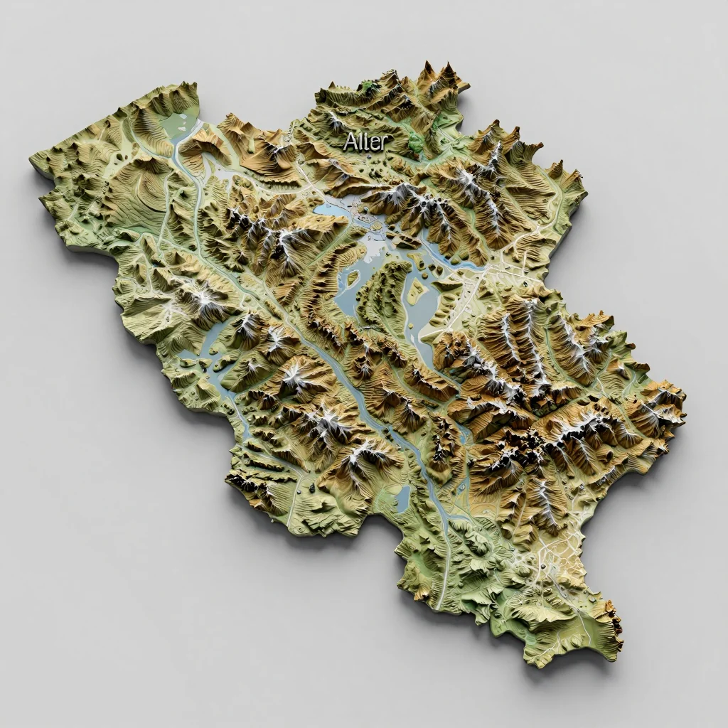 Aalter, Belgium Topographic Map