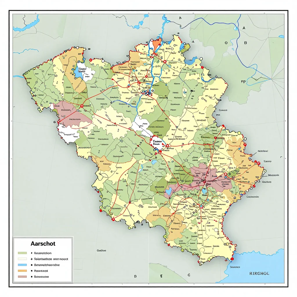Aarschot, Belgium Political Map