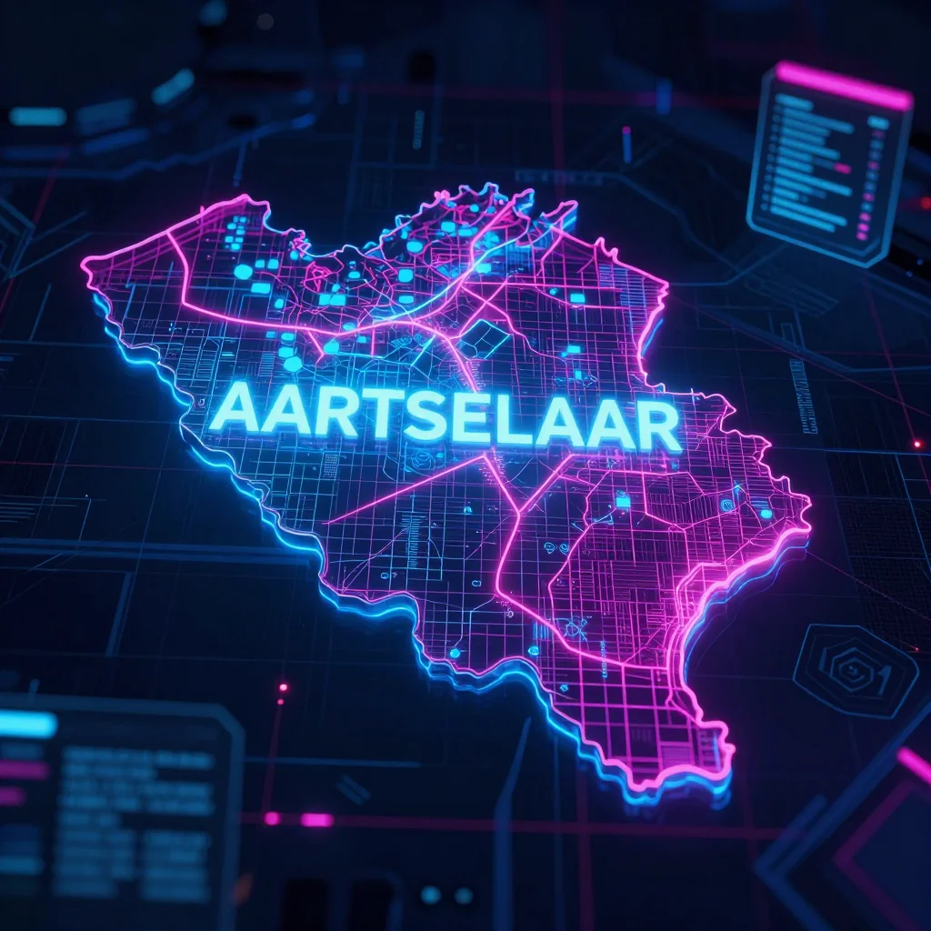 Aartselaar, Belgium Cyberpunk Map