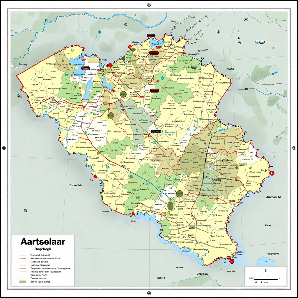 Aartselaar, Belgium Political Map