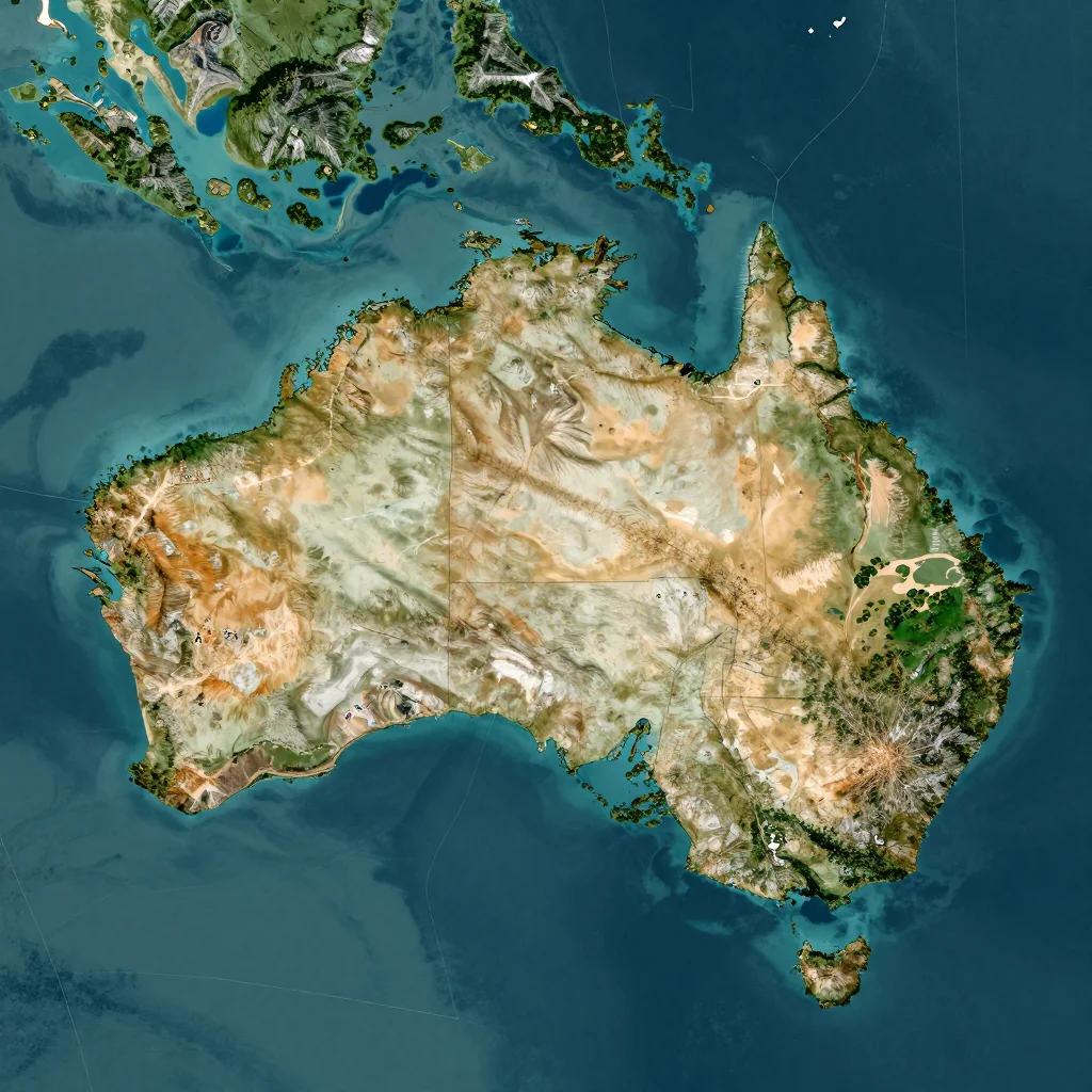 Acton, Australia Physical Geography Map