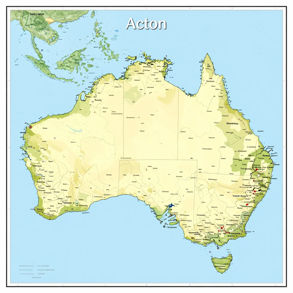 Acton, Australia Political Map