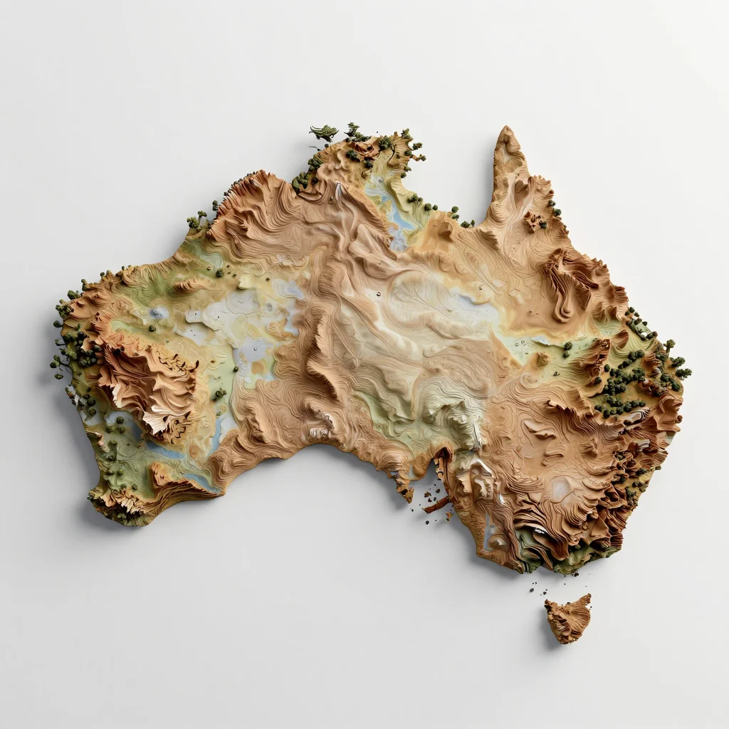 Acton, Australia 3D Topographic