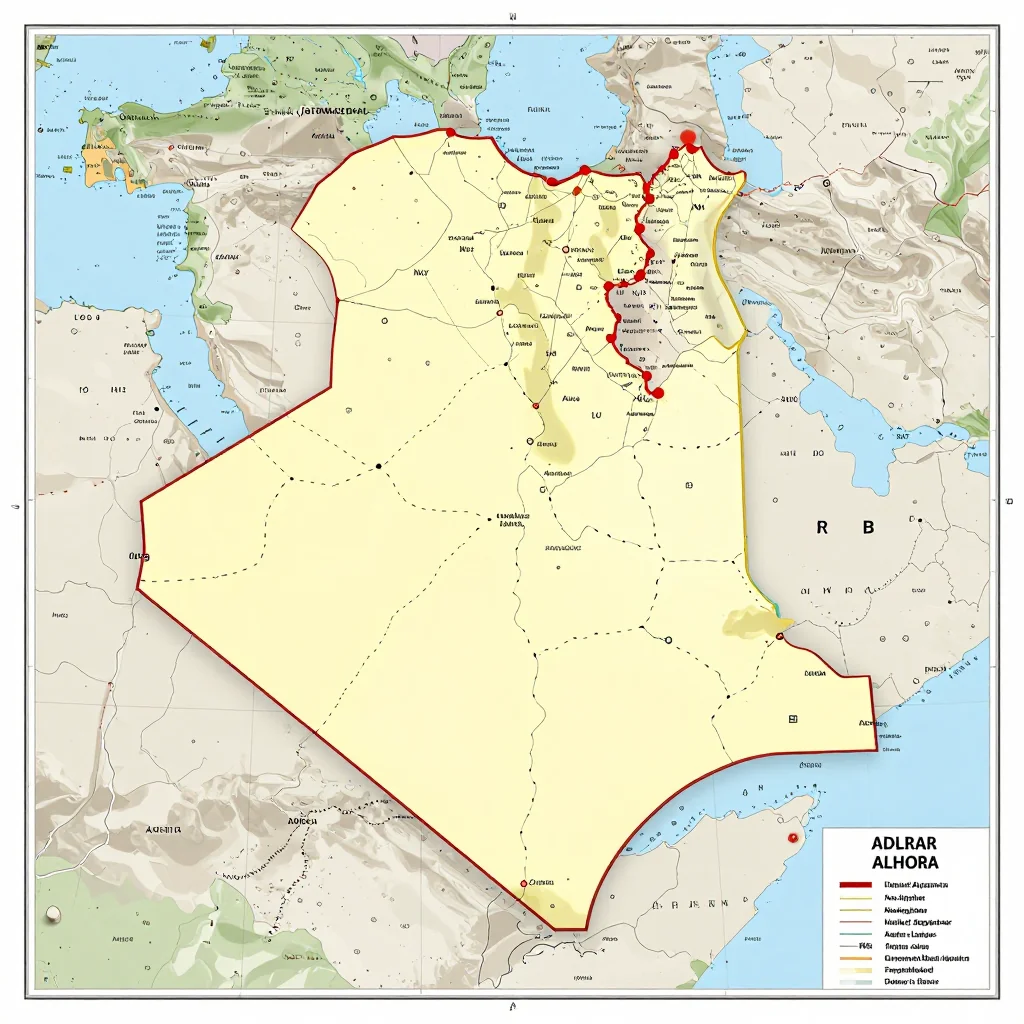 Adrar, Algeria Political Map