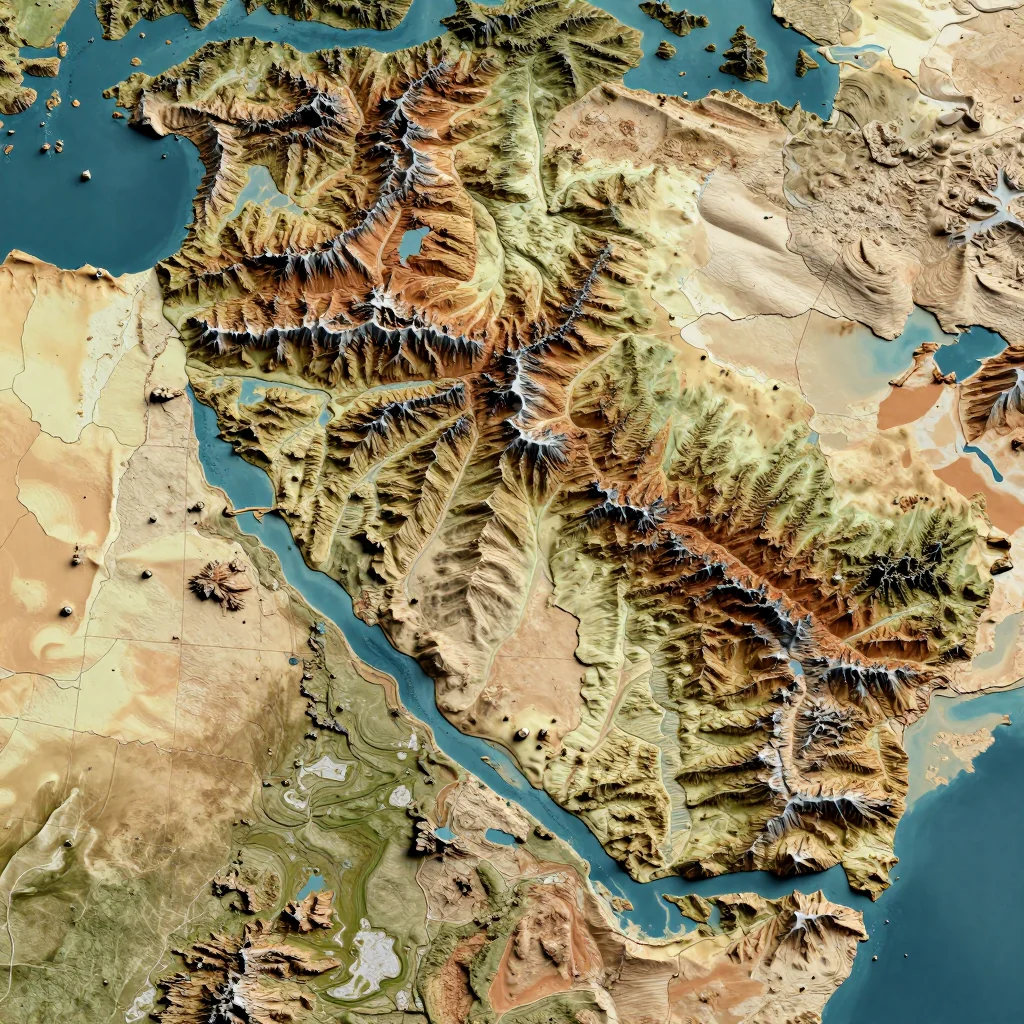 Adrar, Algeria Topographic Map