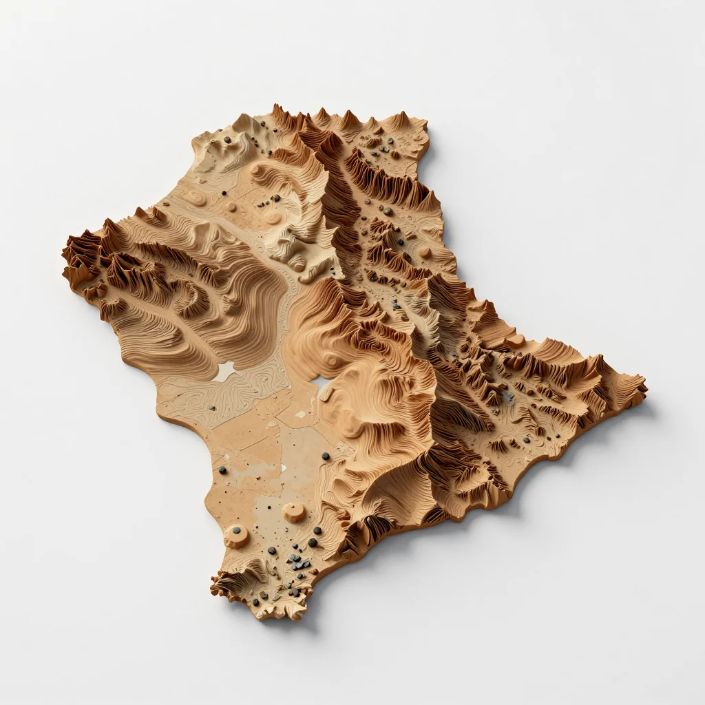 Adrar, Algeria 3D Topographic