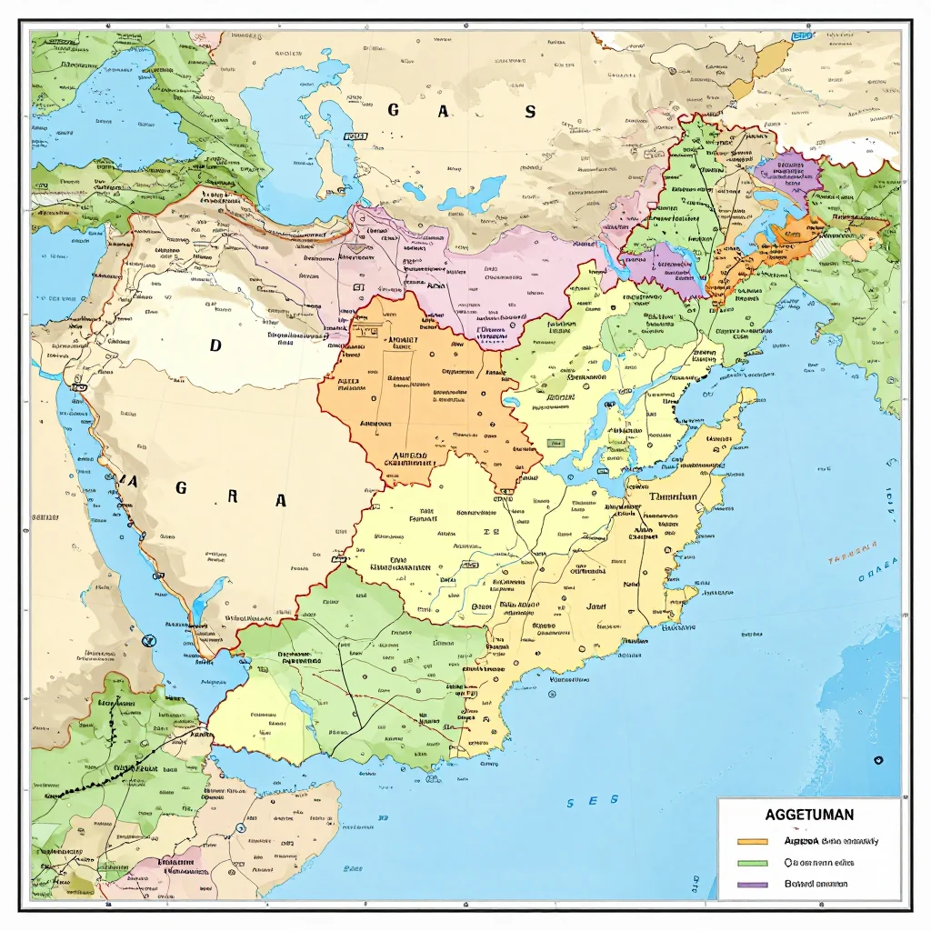 Afghanistan Political Map - Administrative Boundaries