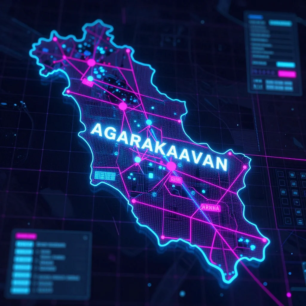 Agarakavan, Armenia Cyberpunk Map