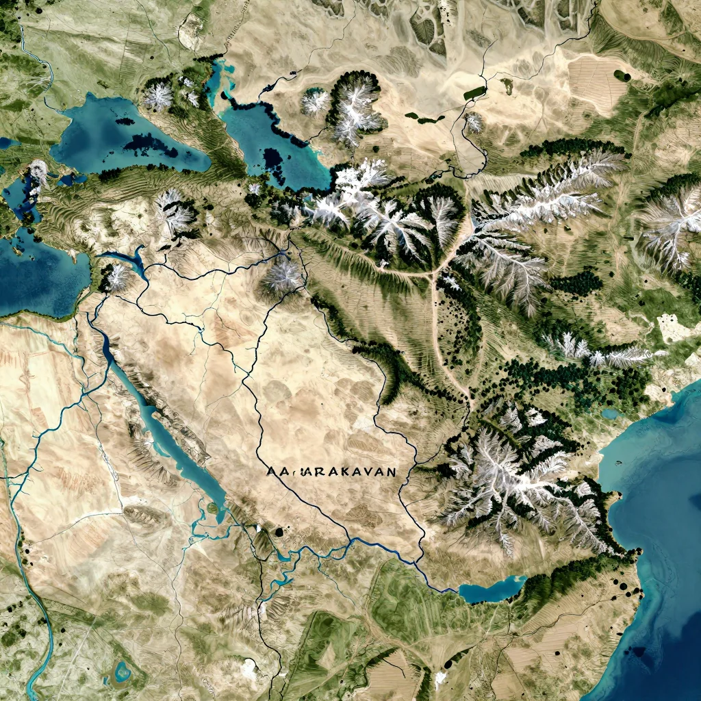 Agarakavan, Armenia Physical Geography Map