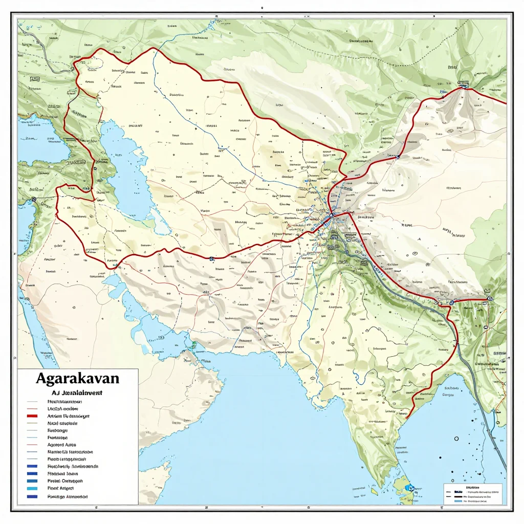 Agarakavan, Armenia Political Map