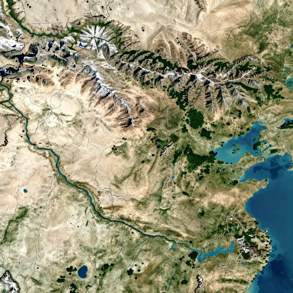 Agdzhabedy, Azerbaijan - Physical Geography Map Agdzhabedy, Azerbaijan Physical Geography Map