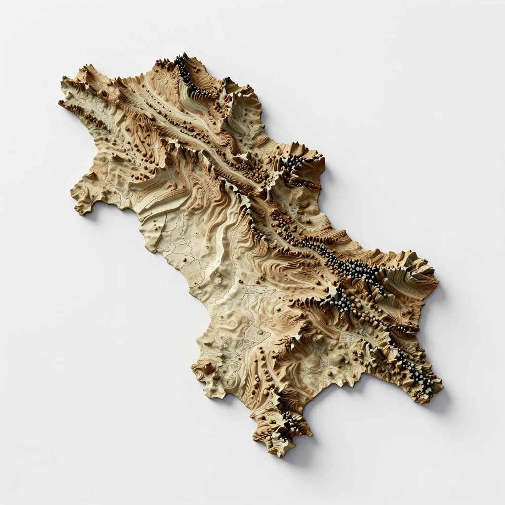 Agdzhabedy, Azerbaijan 3D Topographic