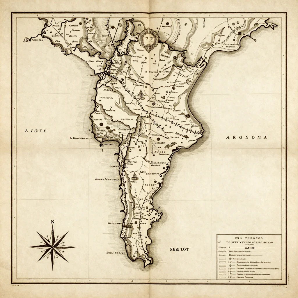 Agronomía, Argentina Vintage Map