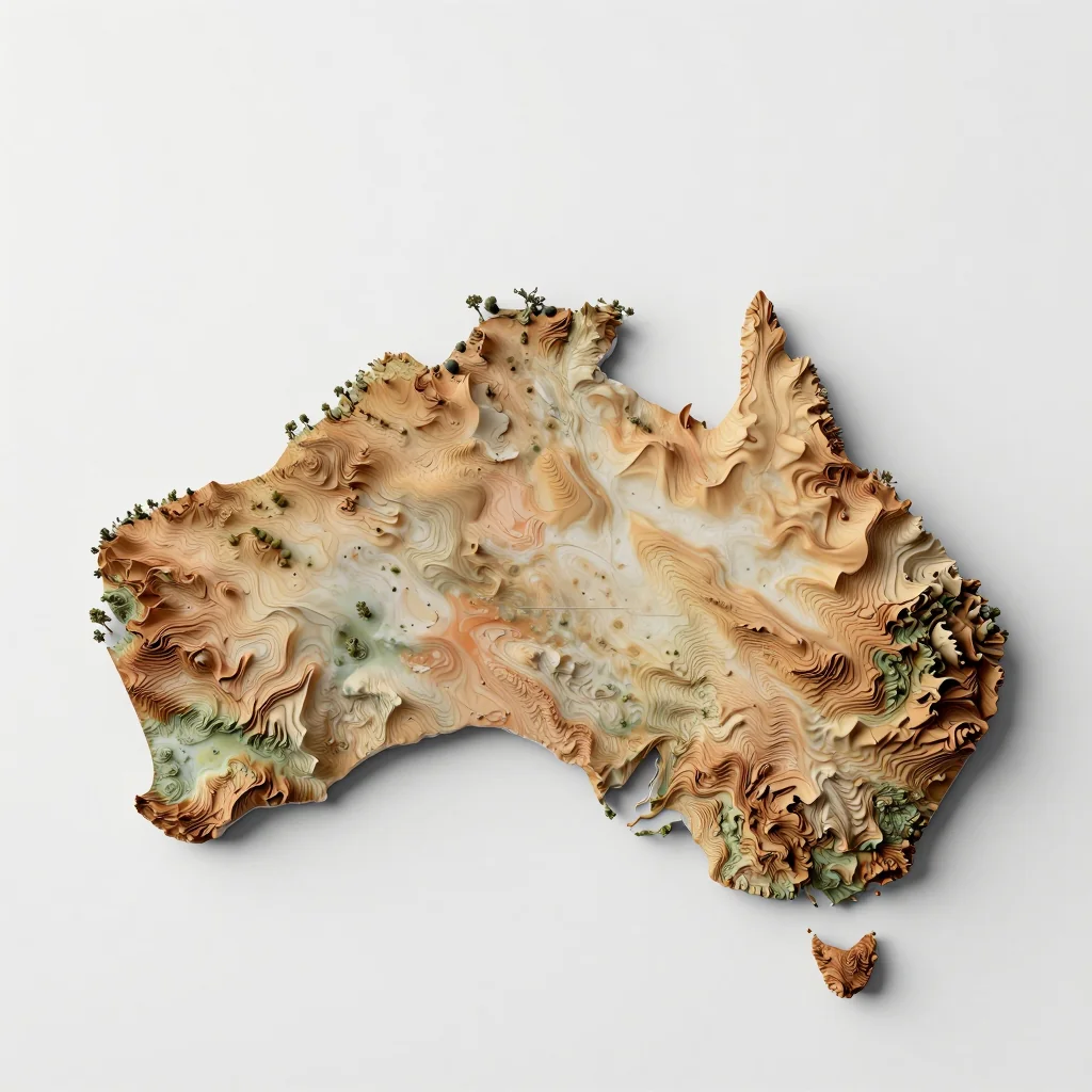 Ainslie, Australia 3D Topographic