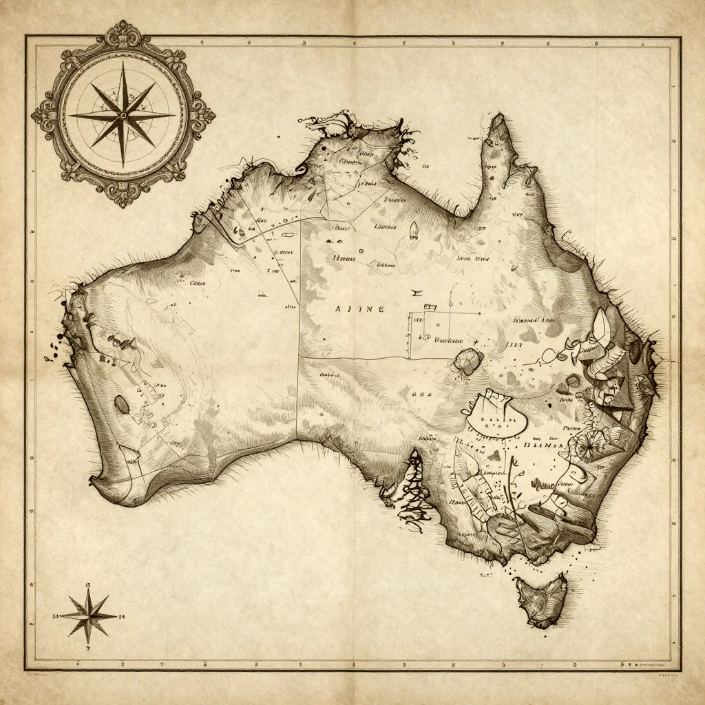 Ainslie, Australia Vintage Map