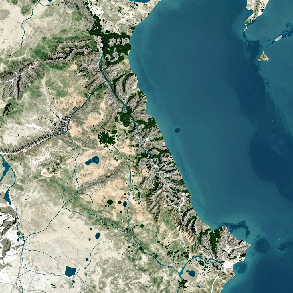 Al Muharraq, Bahrain Physical Geography Map