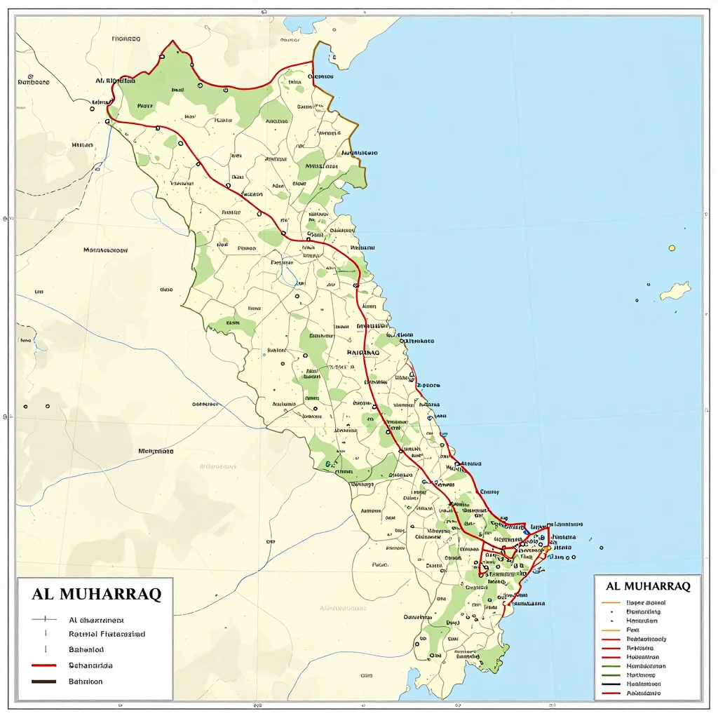 Al Muharraq, Bahrain Political Map