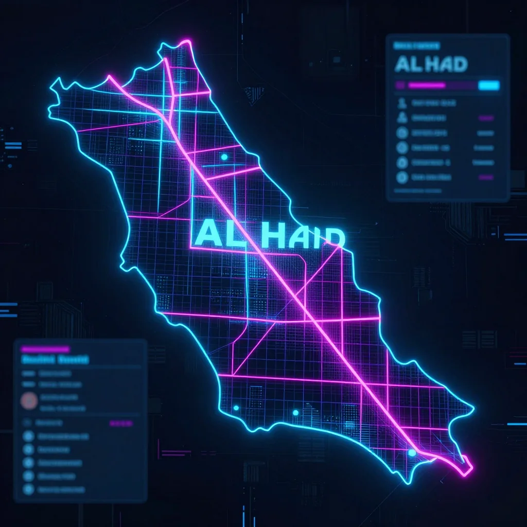 Al Ḩadd, Bahrain Cyberpunk Map