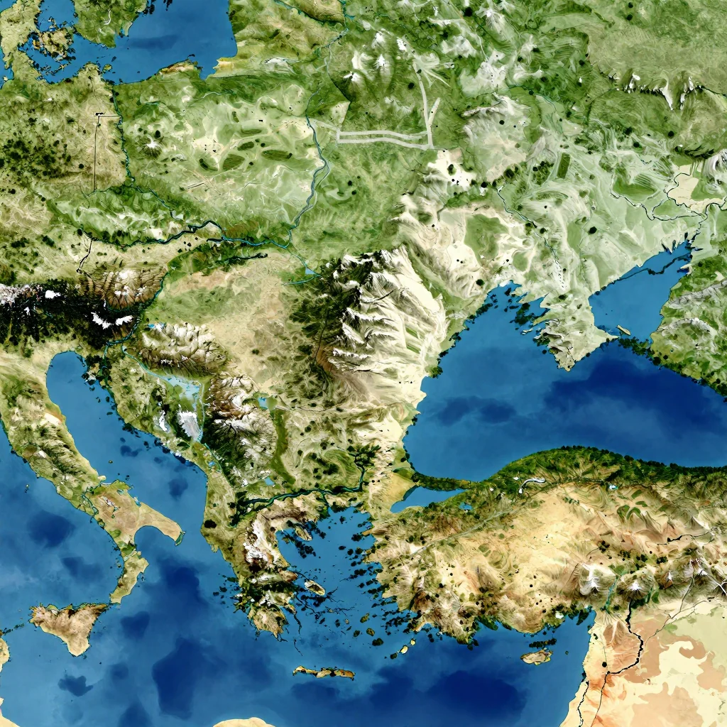 Albania - Physical Geography Map Albania Physical Geography Map