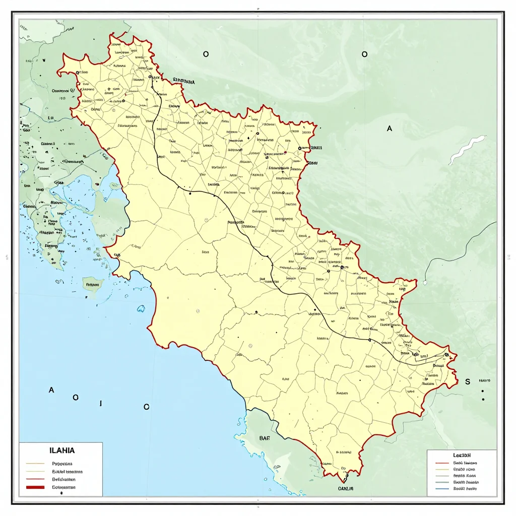 Albania - Political Map Albania Political Map