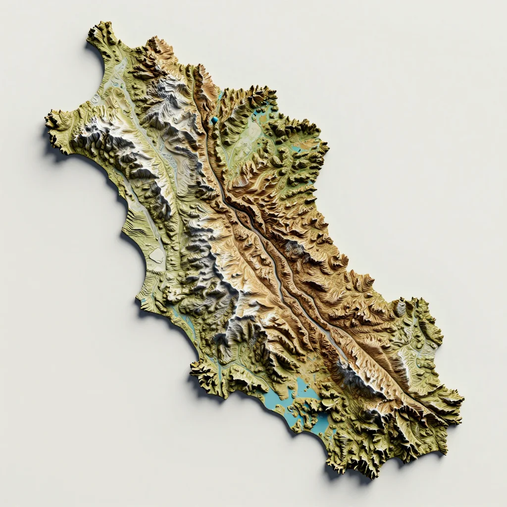 Albania - Topographic Map Albania Topographic Map