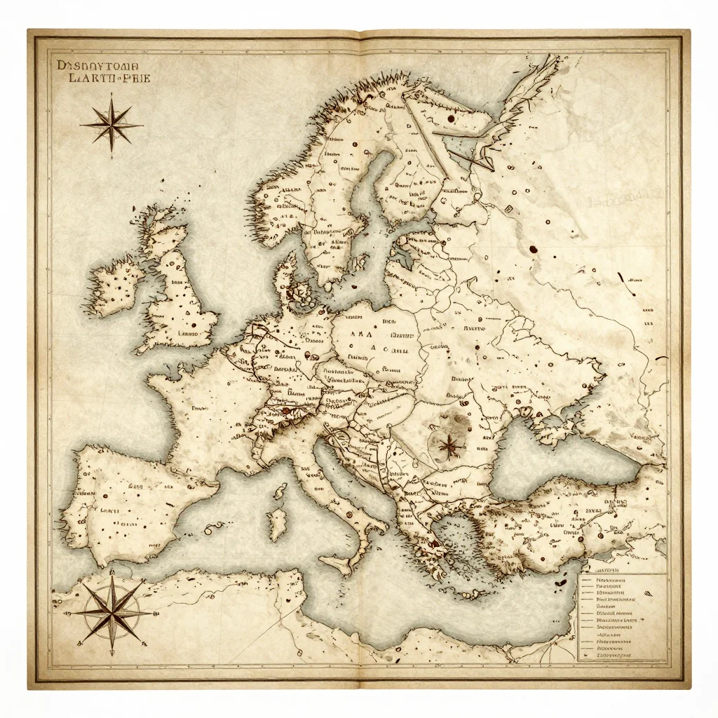 Albania - Vintage Map Albania Vintage Map