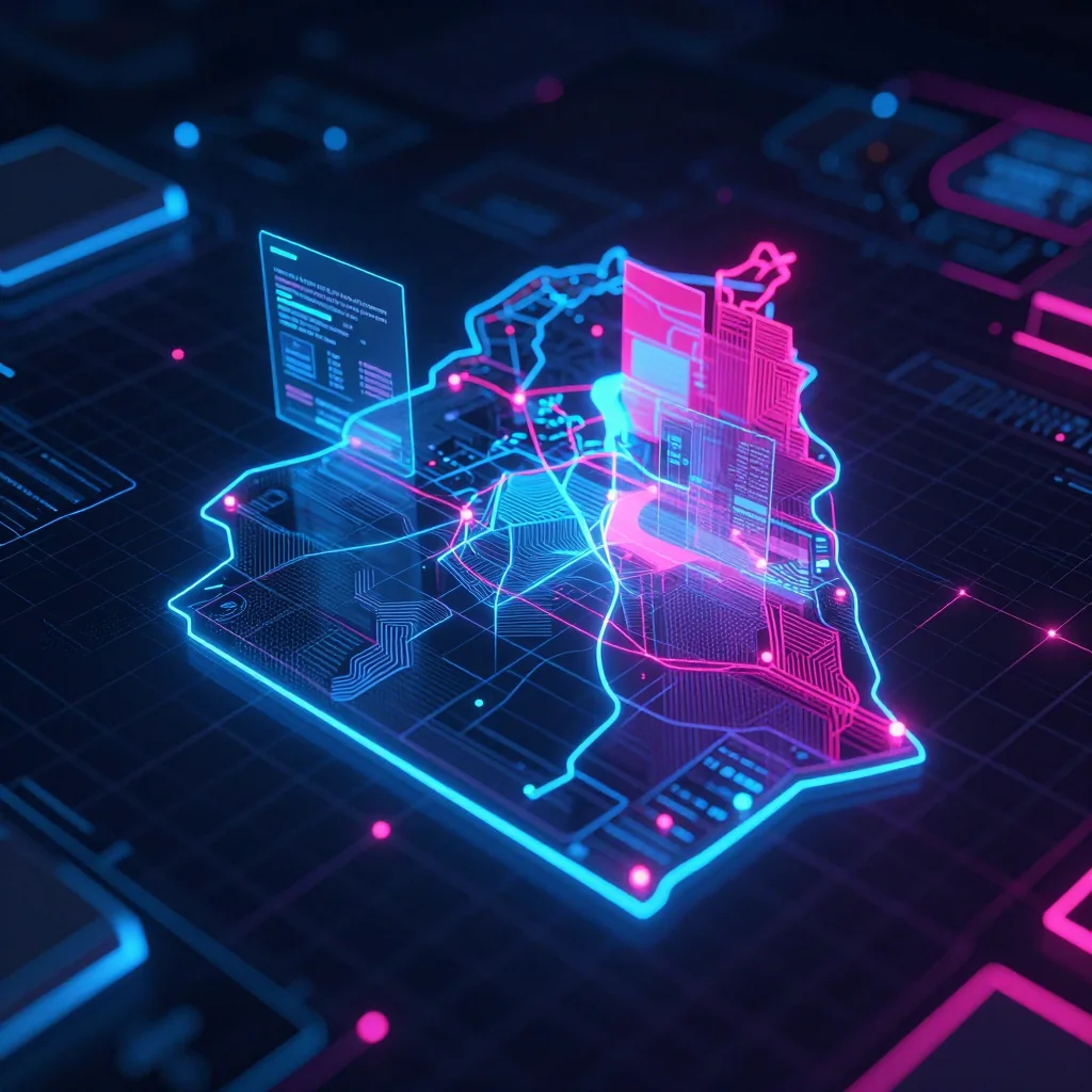 Algeria Cyberpunk Map