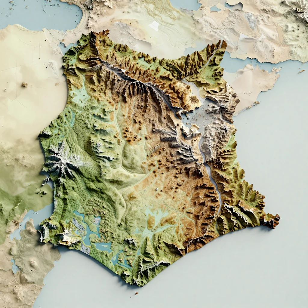 Algeria Topographic Map