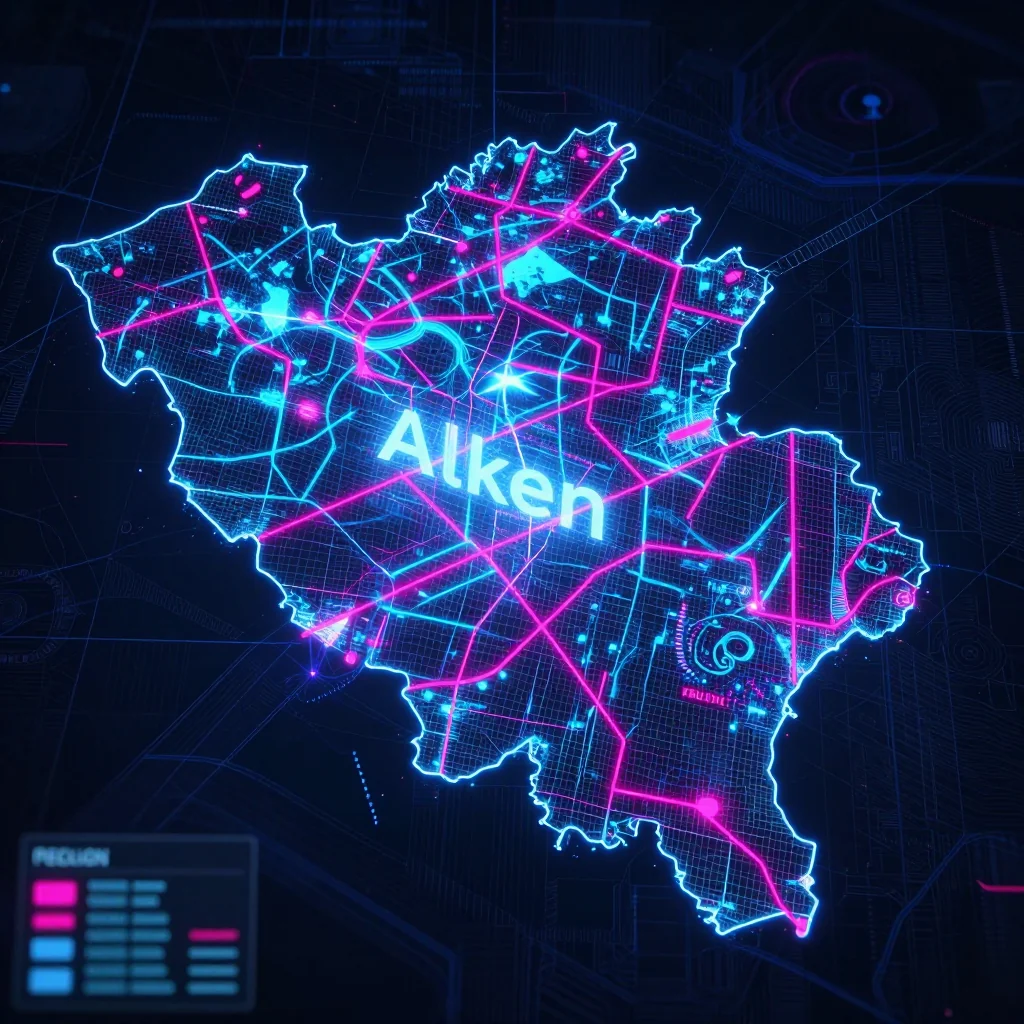 Alken, Belgium Cyberpunk Map