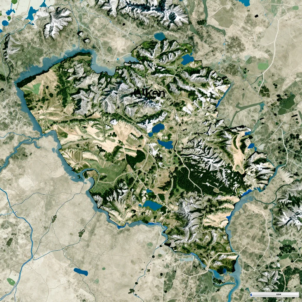 Alken, Belgium Physical Geography Map