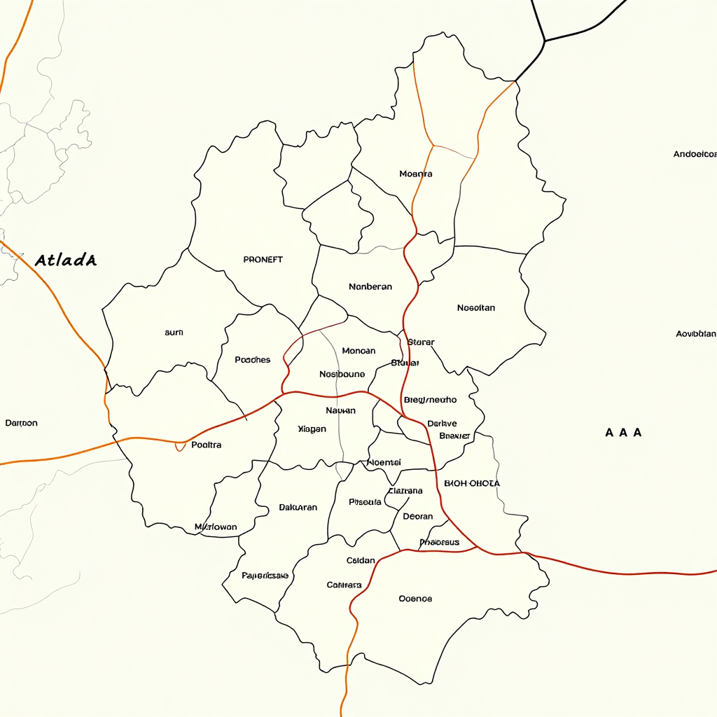 Political map showing borders, administrative divisions, major cities, and capital of Allada, Benin