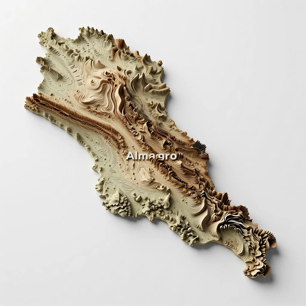 Almagro, Argentina 3D Topographic