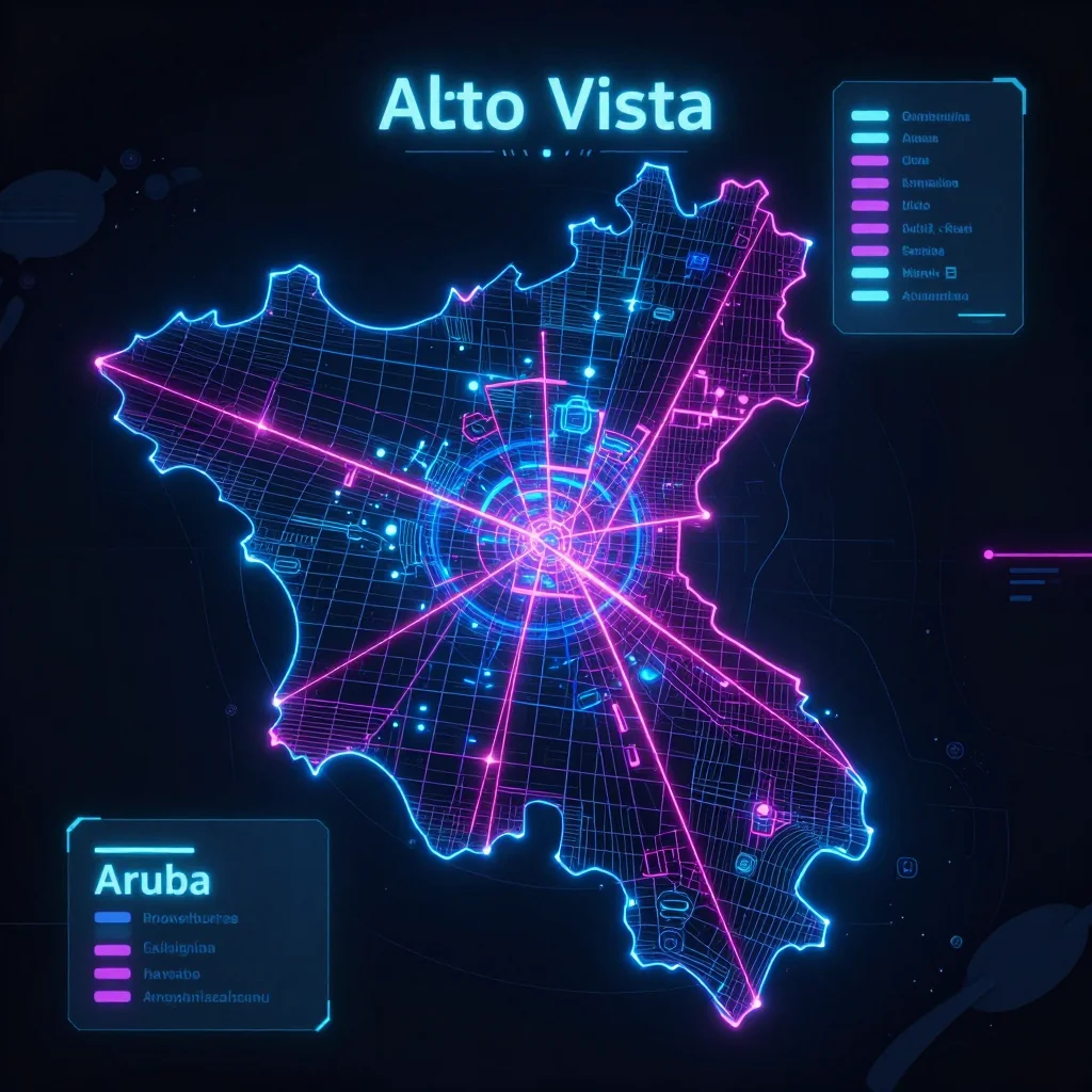 Alto Vista, Aruba Cyberpunk Map