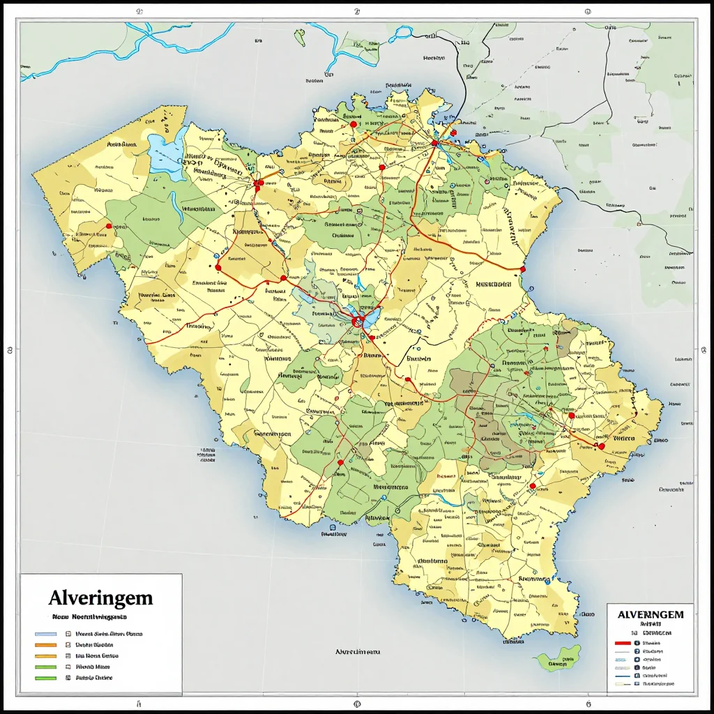 Alveringem, Belgium Political Map