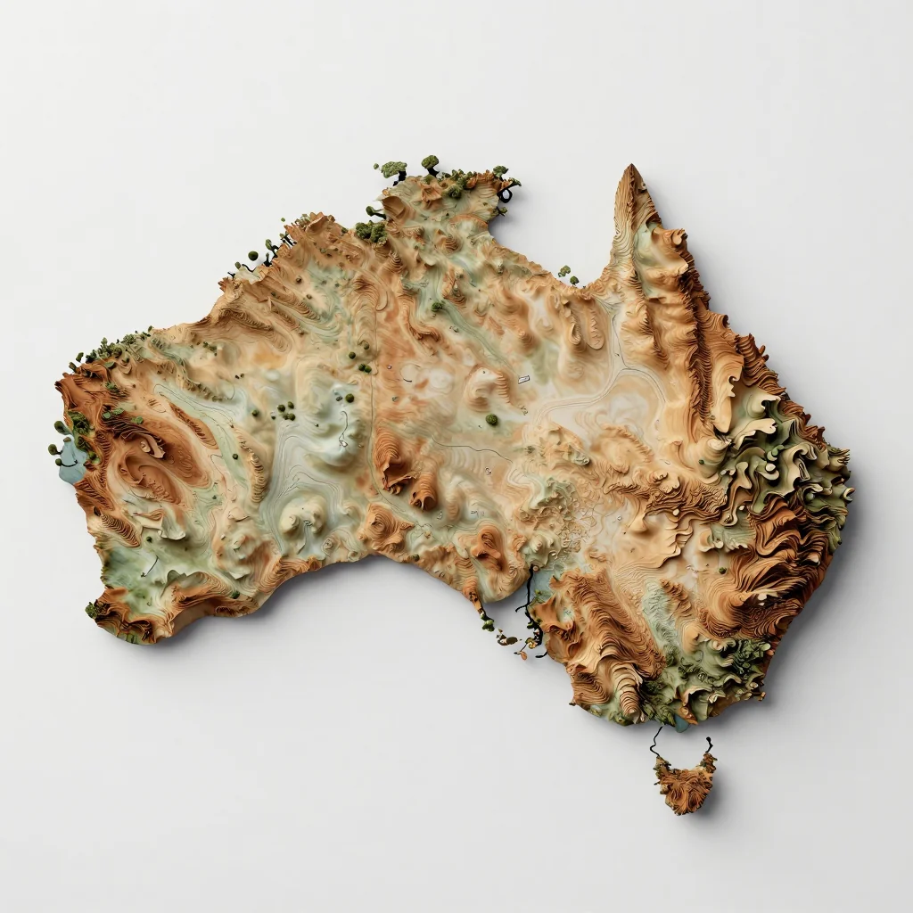 Amaroo, Australia 3D Topographic
