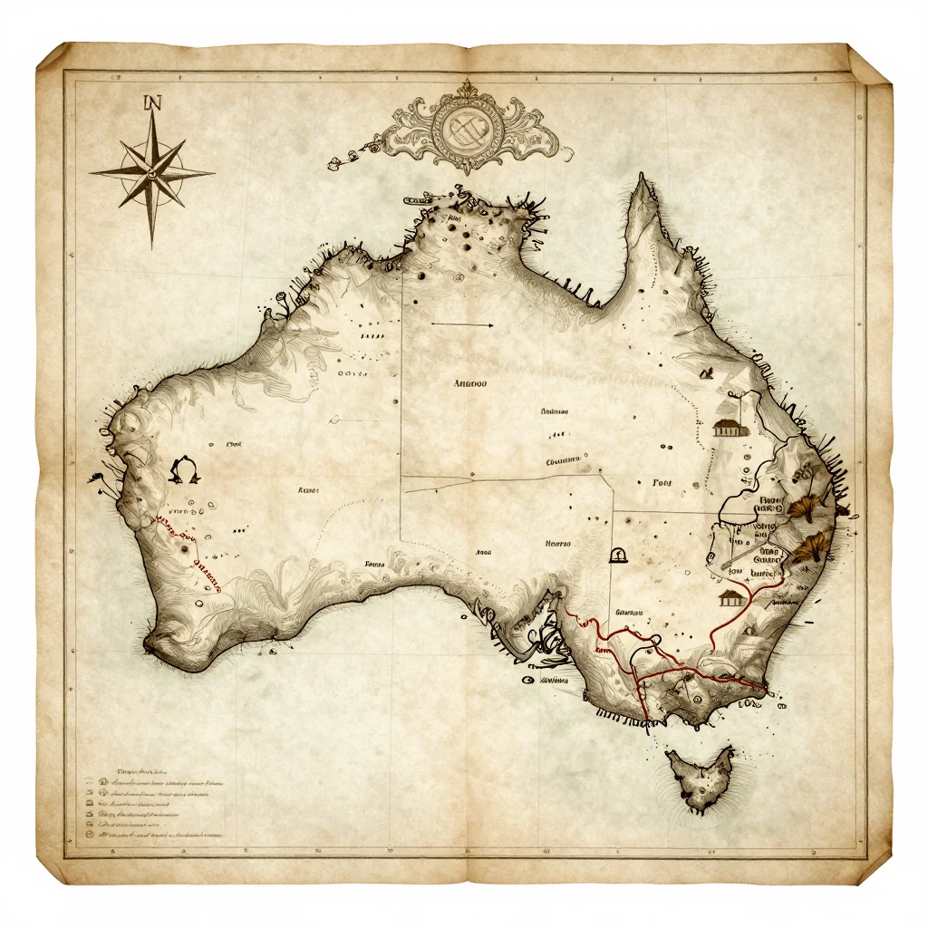 Amaroo, Australia Vintage Map